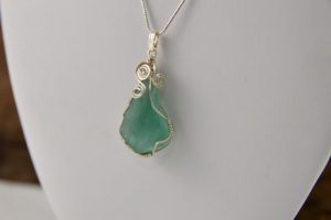 sea glass necklace handmade in buffalo ny gift shop
